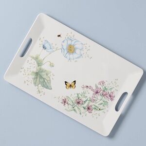 Lenox 855601 Butterfly Meadow Melamine Serving Tray, Lightweight